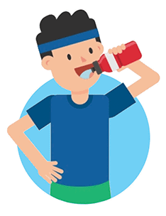 Encourage them to drink water before sports