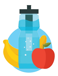 Offer water with meals and snacks
