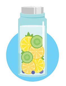 Try adding a slice of lemon, orange or handful of strawberries